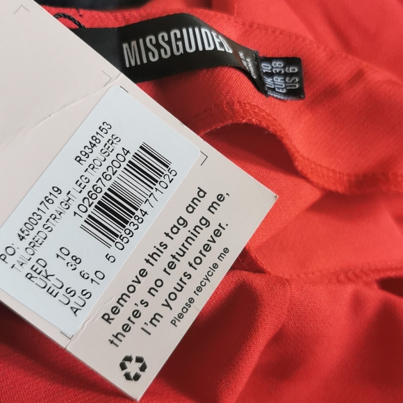 NWT MISSGUIDED tailored straight leg trousers - Picture 4 of 10